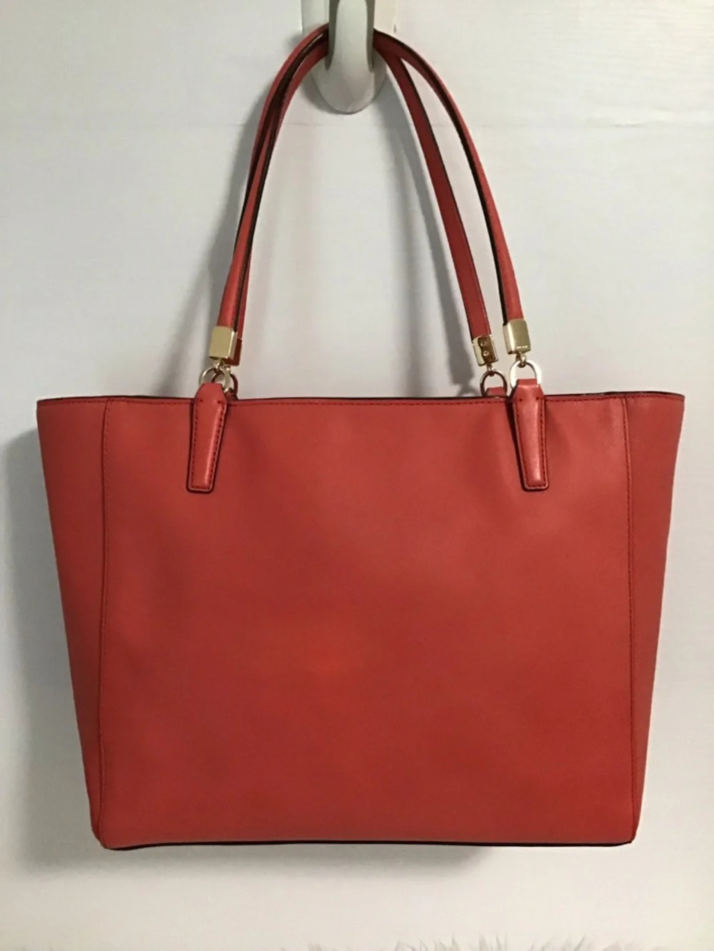 Coach Madison  Saffiano leather Tote Handbag Light Coral EUC